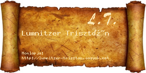 Lumnitzer Trisztán névjegykártya